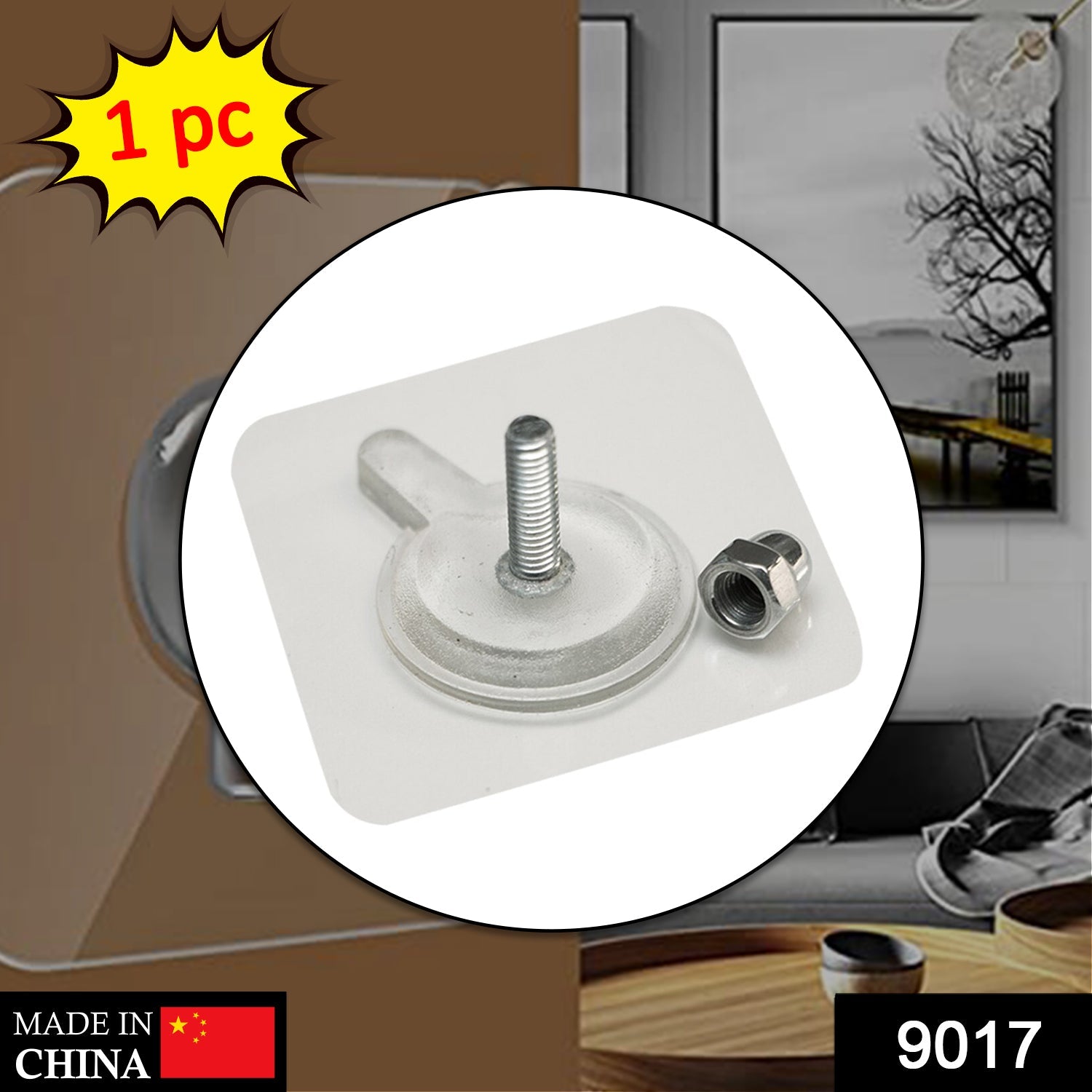 9017 Adhesive Screw Wall Hook used in all kinds of places including household and offices for hanging and holding stuffs etc. DeoDap 9017 Adhesive Screw Wall Hook used in all kinds of places including household and offices for hanging and holding stuffs etc. DeoDap